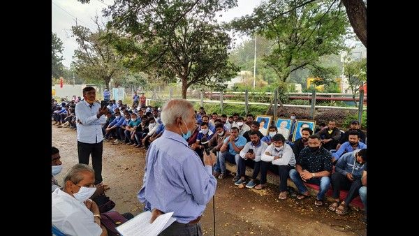 ಟೊಯೊಟಾ ಕಾರ್ಮಿಕರ ಹೋರಾಟಕ್ಕೆ ಎಸ್.ಆರ್.ಹಿರೇಮಠ ಬೆಂಬಲ