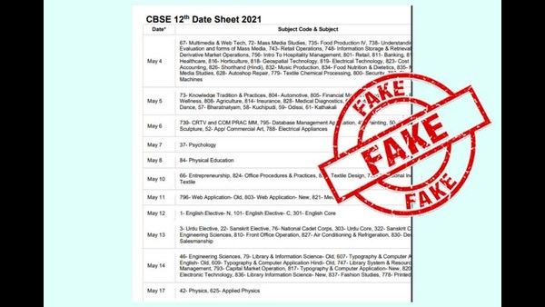 Fact check: ಸಿಬಿಎಸ್‌ಇ ಪರೀಕ್ಷೆ ವೇಳಾಪಟ್ಟಿ ಬಿಡುಗಡೆ?