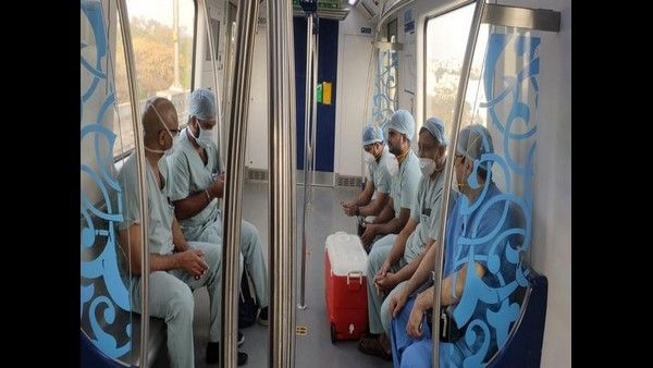 ಮೆಟ್ರೋ ರೈಲಿನಲ್ಲಿ ಜೀವಂತ ಹೃದಯ ರವಾನೆ; ಹೈದರಾಬಾದ್ ಪ್ರಥಮ ಹೆಜ್ಜೆ