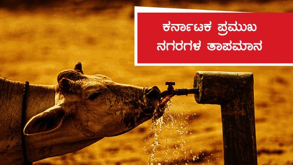 ಹವಾಮಾನ: ಕರ್ನಾಟಕದಲ್ಲಿ ಸುಡುವ ಬಿಸಿಲು ಎಲ್ಲಿ ಎಷ್ಟು ತಾಪಮಾನ? 