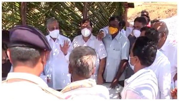 ವಸತಿ ಸಚಿವ ಸೋಮಣ್ಣರನ್ನು ತರಾಟೆಗೆ ತೆಗೆದುಕೊಂಡ ರೈತ!