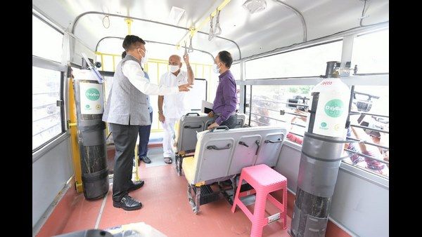 ಕೋವಿಡ್ ಸೋಂಕಿತರಿಗೆ ಸಮಾಧಾನಕರ ಸುದ್ದಿ; ಬೆಂಗಳೂರಿಗೆ ಬಂತು ಆಕ್ಸಿಬಸ್