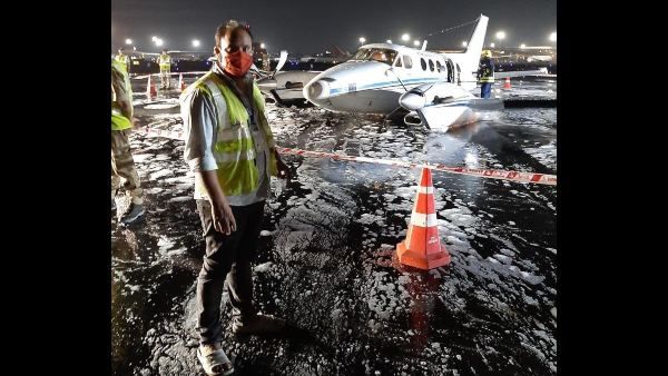 ಮುಂಬೈ ವಿಮಾನ ನಿಲ್ದಾಣದಲ್ಲಿ ಏರ್ ಆಂಬುಲೆನ್ಸ್ ತುರ್ತು ಲ್ಯಾಂಡಿಂಗ್