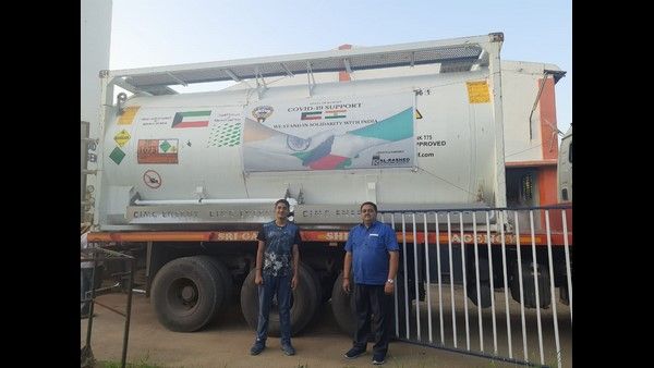 ಕುವೈತ್ ದೇಶದಿಂದ ಶಿವಮೊಗ್ಗಕ್ಕೆ ಬಂತು ಆಕ್ಸಿಜನ್ ಕಂಟೈನರ್