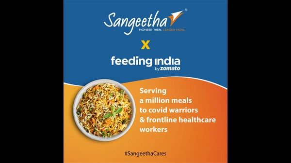 ಸಂಗೀತಾ-ಜೊಮಾಟೋದಿಂದ 10 ಲಕ್ಷ ಕೊವಿಡ್ ವಾರಿಯರ್ಸ್‌ಗೆ ಆಹಾರ