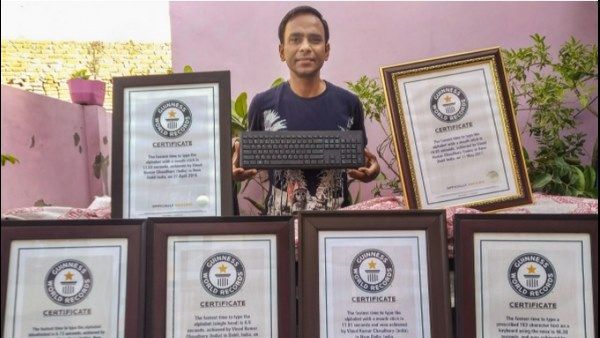 ಅಬ್ಬಬ್ಬಾ, ಮೂಗಿನಿಂದ ಟೈಪ್ ಮಾಡಿ 9 ಗಿನ್ನೆಸ್ ದಾಖಲೆ ಬರೆದ ವ್ಯಕ್ತಿ