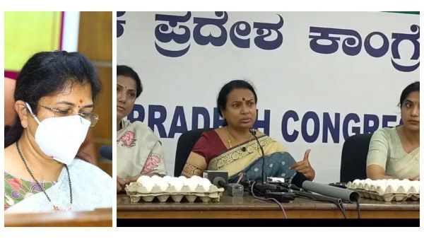 ರಾಜೀನಾಮೆ ನೀಡುವವರೆಗೂ ಸಚಿವೆ ಶಶಿಕಲಾ ಜೊಲ್ಲೆಗೆ ಕಾಂಗ್ರೆಸ್‌ನಿಂದ ಮೊಟ್ಟೆ ಕೊಡುವ ಅಭಿಯಾನ!