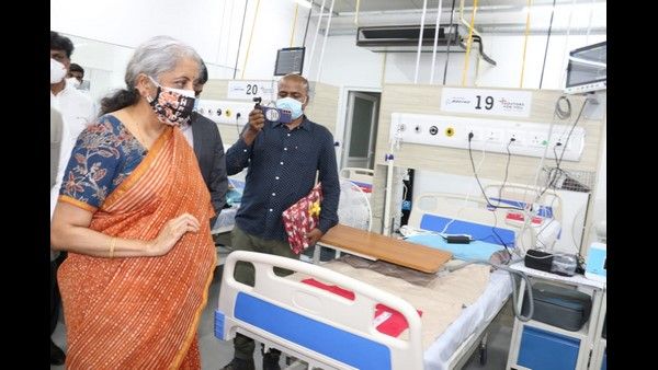 ಒಂದೇ ತಿಂಗಳಲ್ಲಿ ಕೋವಿಡ್ ಆಸ್ಪತ್ರೆ ನಿರ್ಮಾಣ: ಕೇಂದ್ರ ಸಚಿವೆ ನಿರ್ಮಲಾ ಸೀತಾರಾಮನ್ ಭೇಟಿ!