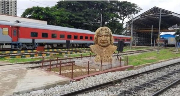 ರೈಲ್ವೆ ಗುಜರಿ ವಸ್ತುಗಳಿಂದ ನಿರ್ಮಾಣವಾಯ್ತು ಅಬ್ದುಲ್ ಕಲಾಂ ಮೂರ್ತಿ