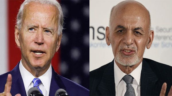 ಶಾಂತಿ ಮಾತುಕತೆಗೆ ತಾಲಿಬಾನ್ ಬದ್ಧತೆಯನ್ನು ಪ್ರಶ್ನಿಸಿದ ಜೋ ಬೈಡನ್‌, ಅಶ್ರಫ್‌ ಘನಿ