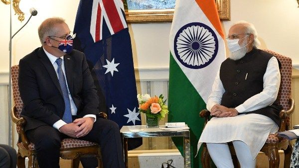 ಕ್ವಾಡ್ ರಾಷ್ಟ್ರಗಳ ನಾಯಕರ ಶೃಂಗಸಭೆ: ಮಾರಿಸನ್ -ಮೋದಿ ದ್ವಿಪಕ್ಷೀಯ ಸಭೆ