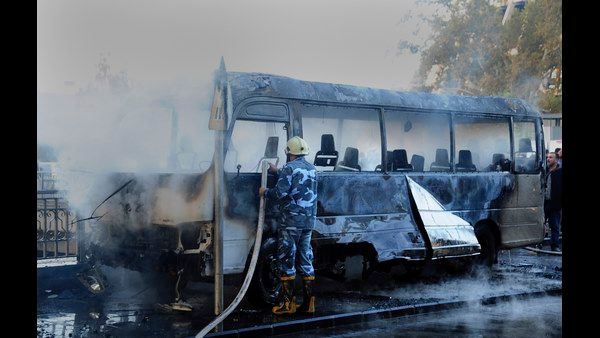 ಡಮಾಸ್ಕಸ್‌ನಲ್ಲಿ ಸೇನಾ ಬಸ್ ಮೇಲೆ ಬಾಂಬ್ ದಾಳಿ: 14 ಮಂದಿ ಸಾವು