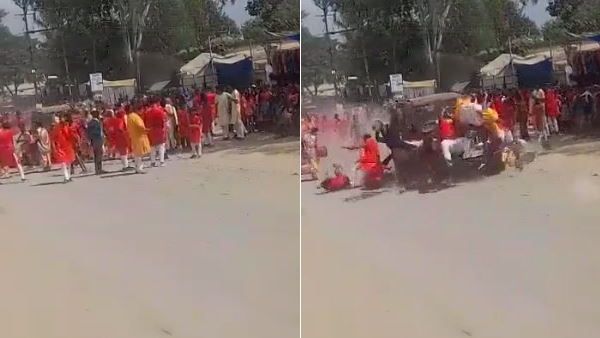 Viral video: ದುರ್ಗಾ ಮೂರ್ತಿ ವಿಸರ್ಜನೆ ಮಾರ್ಗದಲ್ಲಿ ಜನರ ಮೇಲೆ ಹರಿದ ವಾಹನ