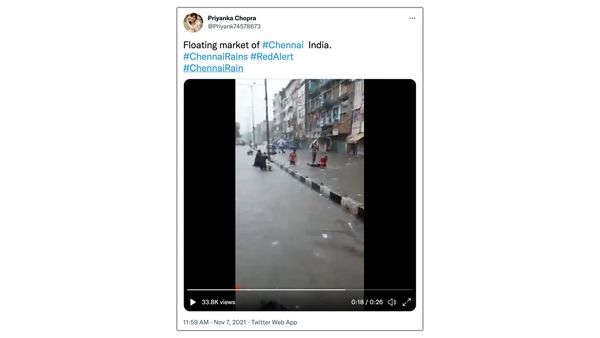 Fact Check: ಜಲಾವೃತವಾಗಿರುವ ರಸ್ತೆಗಳಲ್ಲಿ ಕಸ ತೇಲುತ್ತಿರುವ ಈ ವಿಡಿಯೋ ಚೆನ್ನೈನದ್ದಾ?