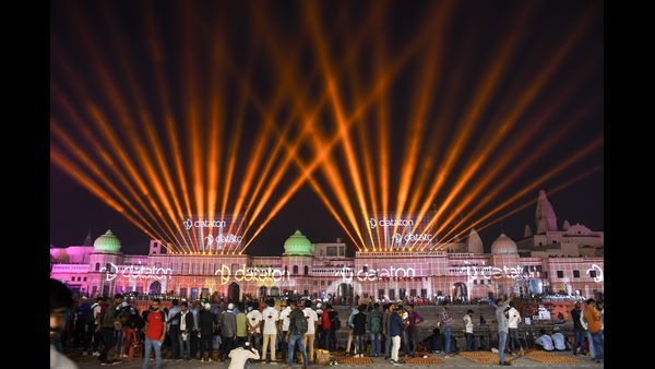 ದೀಪಾವಳಿಗೆ ಅಯೋಧ್ಯೆಯ ರಾಮ್ ಕಿ ಪೈಡಿ ಘಾಟ್‌ನಲ್ಲಿ ಭರ್ಜರಿ ಲೇಸರ್ ಶೋ