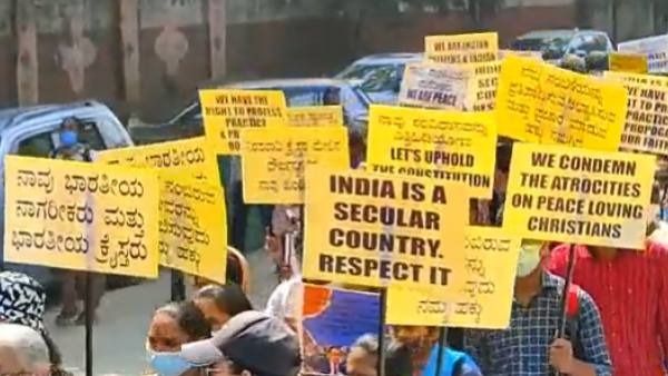 ಮತಾಂತರ ವಿರೋಧಿ ಮಸೂದೆ ವಿರುದ್ಧ ಕ್ರೈಸ್ತ ಸಮುದಾಯ ಪ್ರತಿಭಟನೆ