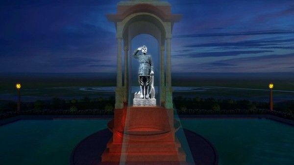 ಇಂಡಿಯಾ ಗೇಟ್‌ ಬಳಿ ನೇತಾಜಿ ಸುಭಾಷ್ ಚಂದ್ರ ಬೋಸ್ ಪ್ರತಿಮೆ