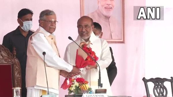 ಮಣಿಪುರದ ಮುಖ್ಯಮಂತ್ರಿಯಾಗಿ ಬಿರೇನ್ ಸಿಂಗ್ ಪ್ರಮಾಣ ವಚನ ಸ್ವೀಕಾರ