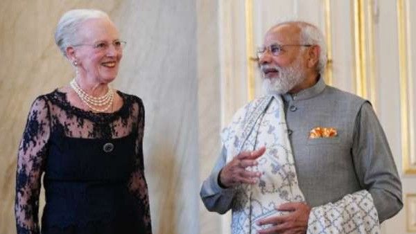 ಕೋಪನ್ ಹೇಗನ್‌ನಲ್ಲಿ ಪ್ರಧಾನಿ ಮೋದಿಯನ್ನು ಸ್ವಾಗತಿಸಿ ಡೆನ್ಮಾರ್ಕ್ ರಾಣಿ