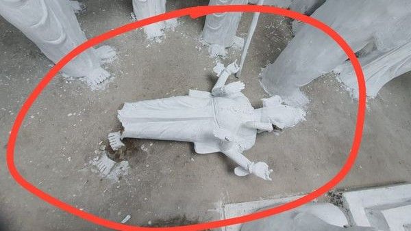 ಹಾಸನ: ಕಿಡಿಗೇಡಿಗಳಿಂದ ಮಾಲೆಕಲ್ಲು ತಿರುಪತಿ ದೇವಾಲಯ ವಿಗ್ರಹ ವಿರೂಪ