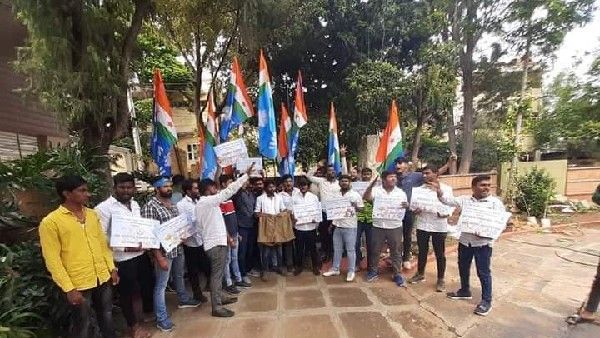 ತಿಪಟೂರಿನಲ್ಲಿ ಶಿಕ್ಷಣ ಸಚಿವರ ಮನೆಗೆ ಎನ್ಎಸ್‌ಯುಐ ಮುತ್ತಿಗೆ