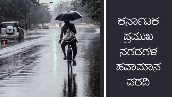 Inforgraphics: ಜೂನ್ 13ರಂದು ಕರ್ನಾಟಕ ಯಾವ ಜಿಲ್ಲೆಗಳಲ್ಲಿ ಹೇಗಿದೆ ಹವಾಮಾನ? 