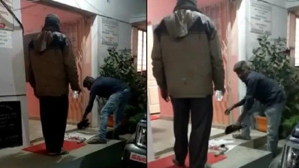 ಅಮಾವಾಸ್ಯೆಯಂದು ಅರಸೀಕರೆ ಪೊಲೀಸ್ ಠಾಣೆಯಲ್ಲಿ ಕೋಳಿ ಬಲಿ!