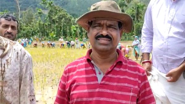 ಮಹಿಳೆಯರೊಂದಿಗೆ ಗದ್ದೆಗಿಳಿದು ನಾಟಿ ಮಾಡಿದ ಮೂಡಿಗೆರೆ ಶಾಸಕ ಕುಮಾರಸ್ವಾಮಿ