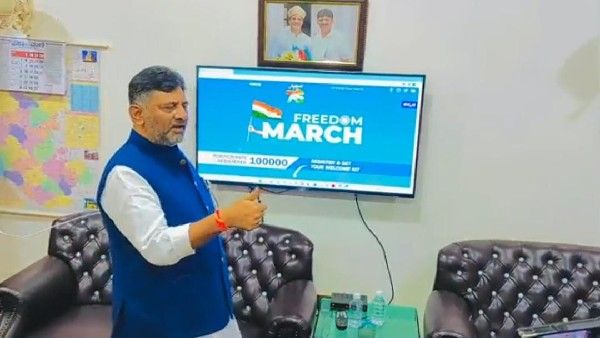 'ಸ್ವಾತಂತ್ರ್ಯ ನಡಿಗೆ' ಕರೆಗೆ 1 ಲಕ್ಷ ಮಂದಿ ಸ್ಪಂದನೆ: ಡಿಕೆ ಶಿವಕುಮಾರ್