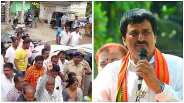 ಸಿಪಿ ಯೋಗೇಶ್ವರ್ ಕಾರಿನ ಮೇಲೆ ಮೊಟ್ಟೆ ಎಸೆದ ಜೆಡಿಎಸ್ ಕಾರ್ಯಕರ್ತರು