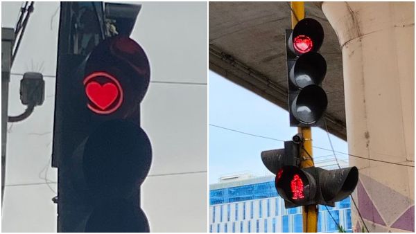 ಸಿಗ್ನಲ್‌ ಲೈಟ್‌ನಲ್ಲಿ ಹಾರ್ಟ್ ಚಿಹ್ನೆ: ವಾಹನ ಸವಾರರ ಗೊಂದಲಕ್ಕೆ ಇಲ್ಲಿದೆ ಉತ್ತರ..!