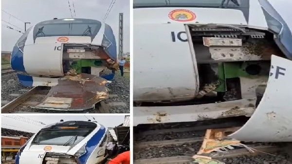 ಎಮ್ಮೆಗೆ ಡಿಕ್ಕಿ ಹೊಡೆದ ವಂದೇ ಭಾರತ್ ಎಕ್ಸ್‌ಪ್ರೆಸ್; ಮುಂದೇನಾಯ್ತು ಎಮ್ಮೆಯ ಗತಿ, ರೈಲಿನ ಸ್ಥಿತಿ!?