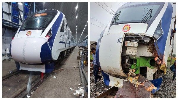 ಜಾನುವಾರುಗಳಿಗೆ ಡಿಕ್ಕಿ ಹೊಡೆದ ವಂದೇ ಭಾರತ್ ಎಕ್ಸ್‌ಪ್ರೆಸ್ ರೈಲು ಈಗ ಹೇಗಿದೆ!?
