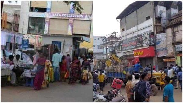 ಧಾರವಾಡ: ವಾಹನ ನಿಲುಗಡೆ, ಬೀದಿ ಬದಿಯ ವ್ಯಾಪಾರಿ ಕೇಂದ್ರಗಳಾದ ಪುಟ್‌ ಪಾತ್