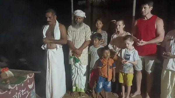 ಕೊರಗಜ್ಜನಿಗೆ ಅಗೇಲು ಸೇವೆಯ ಹರಕೆ ತೀರಿಸಿದ ಉಕ್ರೇನ್ ಕುಟುಂಬ