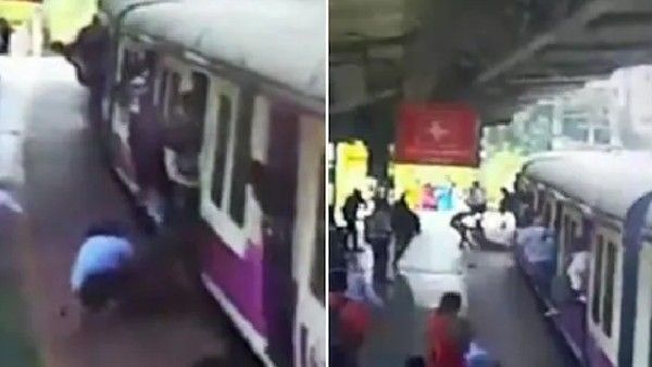 ರೈಲು ಹತ್ತಲು ಹೋಗಿ ಸಿಕ್ಕಿಕೊಂಡ ಮಹಿಳೆ ಮತ್ತು ಮಗು ರಕ್ಷಿಸಿದ ಆರ್‌ಪಿಎಫ್ ಯೋಧರು