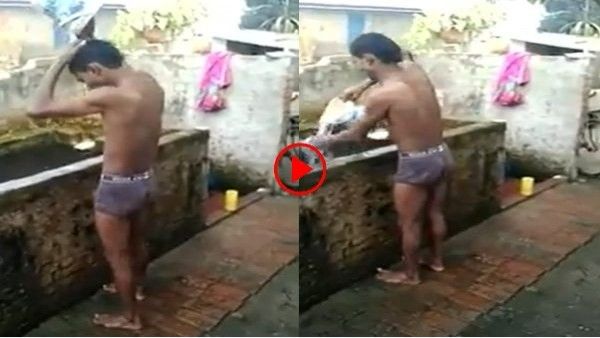 ವಿಪರೀತ ಚಳಿ- ಸ್ನಾನ ಮಾಡಲು ಬಿಗ್ ಪ್ಲ್ಯಾನ್ ಮಾಡಿದ ವ್ಯಕ್ತಿ