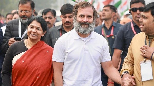 ಭಾರತ್‌ ಜೋಡೋ ಯಾತ್ರೆಯಲ್ಲಿ ರಾಹುಲ್‌ ಗಾಂಧಿಗೆ ಜೊತೆಯಾದ ಡಿಎಂಕೆ ನಾಯಕಿ ಕನಿಮೋಳಿ