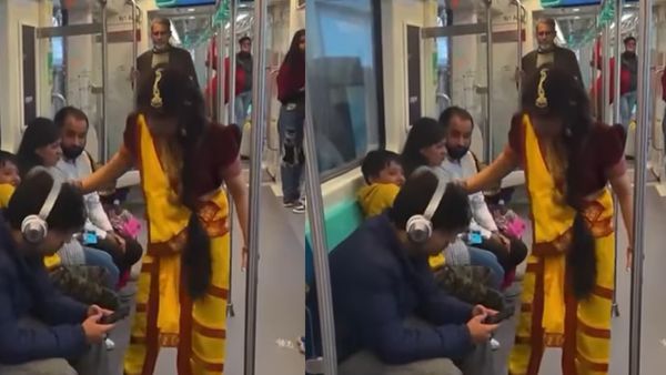 ಮೆಟ್ರೋದಲ್ಲಿ ಕಾಣಿಸಿಕೊಂಡು ಜನರಲ್ಲಿ ಭಯ ಹುಟ್ಟಿಸಿದ 'ನಾಗವಲ್ಲಿ': ವಿಡಿಯೋ