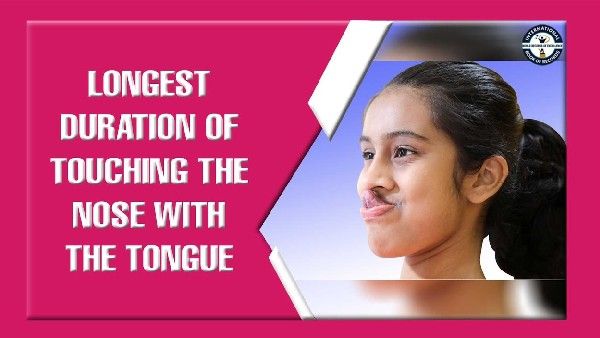 ಹೆಚ್ಚು ಕಾಲ ನಾಲಿಗೆಯಿಂದ ಮೂಗು ಮುಟ್ಟಿ ದಾಖಲೆ ಬರೆದ ಬೆಂಗಳೂರು ಬಾಲಕಿ