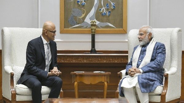 ಪ್ರಧಾನಿ ನರೇಂದ್ರ ಮೋದಿ ಭೇಟಿ ಮಾಡಿದ ಮೈಕ್ರೋಸಾಪ್ಟ್‌ ಸಿಇಒ ಸತ್ಯ ನಾದೆಲ್ಲಾ