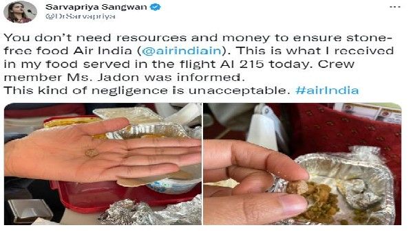 Air India: ಶಂಕರ್ ಮಿಶ್ರಾ ಘಟನೆ ಬಳಿಕ ಮತ್ತೆ ಯಡವಟ್ಟು, ಮಹಿಳಾ ಪ್ರಯಾಣಿಕರಿಗೆ ಊಟದಲ್ಲಿ ಕಲ್ಲು ಪತ್ತೆ