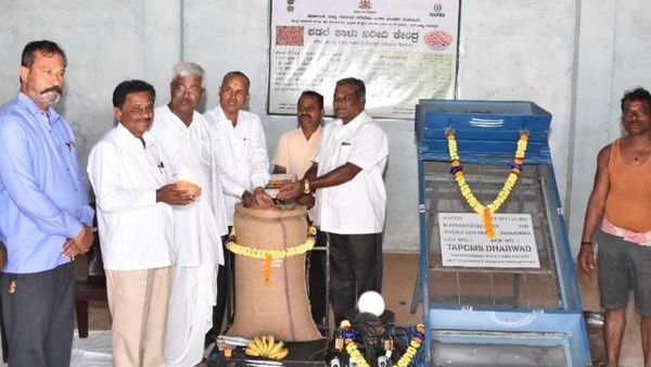 ಬೆಂಬಲ ಬೆಲೆ ಯೋಜನೆ; ಧಾರವಾಡ ಎಪಿಎಂಸಿಯಲ್ಲಿ ಕಡಲೆ ಕಾಳು ಖರೀದಿ ಆರಂಭ 