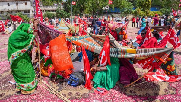 ಕೇಂದ್ರ ನೀತಿಗಳ ವಿರುದ್ಧ ರಾಮಲೀಲಾ ಮೈದಾನದಲ್ಲಿ ರೈತರು, ಕಾರ್ಮಿಕರ ಬೃಹತ್ ಪ್ರತಿಭಟನೆ