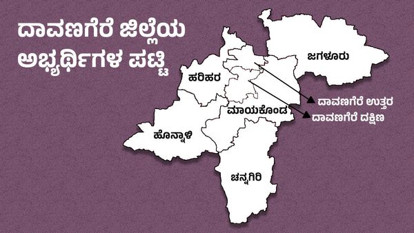 ಕರ್ನಾಟಕ ಚುನಾವಣೆ; ದಾವಣಗೆರೆ ಜಿಲ್ಲೆಯ ಅಭ್ಯರ್ಥಿಗಳು
