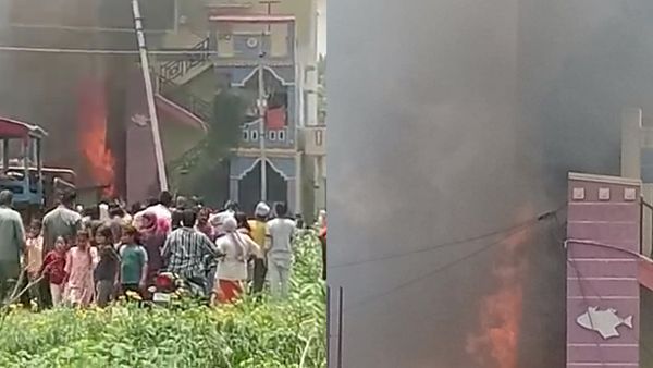 ಅರಸೀಕೆರೆಯಲ್ಲಿ ಆಕಸ್ಮಿಕ ಬೆಂಕಿಯಿಂದ ಧಗಧಗಿಸಿದ ಫರ್ನಿಚರ್ ಗೋಡೋನ್‌