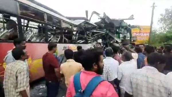 ತಮಿಳುನಾಡು: ಬಸ್‌ಗಳ ನಡುವೆ ಭೀಕರ ಅಪಘಾತ, 4 ಸಾವು, 70 ಮಂದಿಗೆ ಗಾಯ