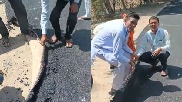 ಕಳಪೆ ಗುಣಮಟ್ಟದ ರಸ್ತೆ ಕಾಮಗಾರಿಗೆ ಜರ್ಮನ್ ತಂತ್ರಜ್ಞಾನ ಬಳಕೆಯ ಹೆಸರು ಕೊಟ್ಟ ಗುತ್ತಿಗೆದಾರ- ಗ್ರಾಮಸ್ಥರ ಆಕ್ರೋಶ