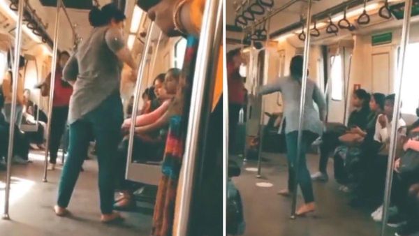 ಚಪ್ಪಲಿ ಬಾಟಲಿ ಮಹಿಳೆಯರ ಕೈಯಲ್ಲಿ: ಮೆಟ್ರೋದಲ್ಲಿ ಜಡೆ ಜಗಳ: ವಿಡಿಯೋ ವೈರಲ್