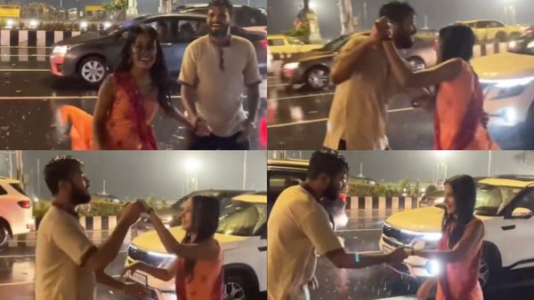 ಮುಂಬೈ ಮಳೆಯಲ್ಲಿ ನೃತ್ಯ ಮಾಡಿದ ಜೋಡಿ: ನೆಟ್ಟಿಗರು ಫಿಧಾ- ವಿಡಿಯೋ ವೈರಲ್